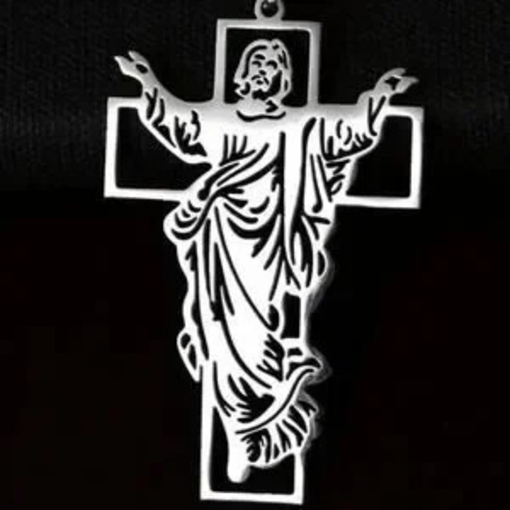 Large Jesus Christ Pendant Necklace Christian Bible Faith Jewelry Stainless NEW!